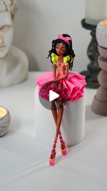 Ballerina Cake Ideas, Ballet Cake, Fondant People, Ballet Cakes, Ballerina Cake, Sugar Flowers Tutorial, Fondant Figures Tutorial, Ballerina Outfit, Ballerina Cakes