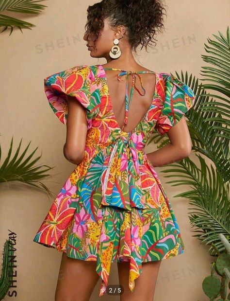 Butterfly Inspired Fashion, Butterfly Sleeve Dress, African Print Dress Ankara, Print Butterfly, African Wear Dresses, Tropical Dress, Butterfly Sleeve, White Dresses For Women, African Print Dress