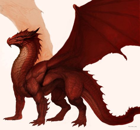 ArtStation - Red Dragon, John Tedrick Dnd Dragon Art, John Tedrick, Old Dragon, Dragon Artwork Fantasy, Dnd Dragons, Dragon Rpg, Cool Dragons, Fantasy Beasts, Dragon Pictures