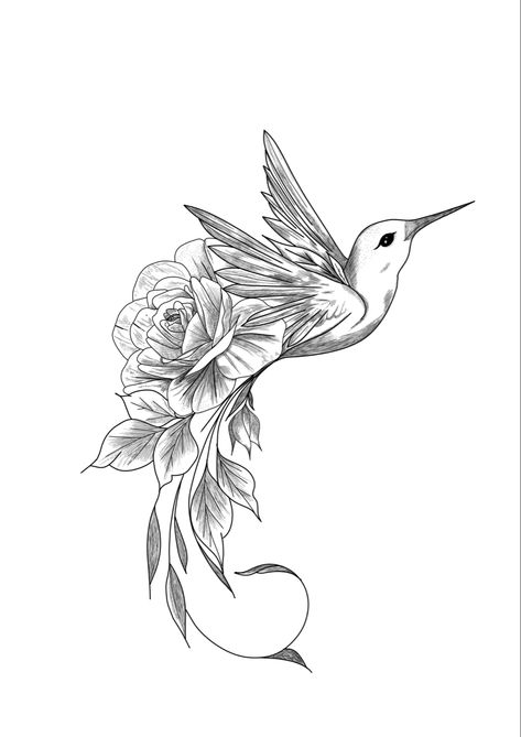 Elephant And Hummingbird Tattoo, Humming Bird With Sunflower Tattoo, Hummingbird In Flight Tattoo, Hummingbird With Roses Tattoo, Hummingbird On Flower Tattoo, Hummingbird Flowers Drawing, Hummingbird And Gardenia Tattoo, Sleeve Tattoos Hummingbird, Tattoos With Hummingbirds And Flowers