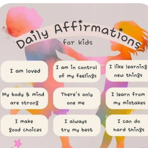 Daily affirmation for kids #KidsWellbeing #KidsPlaytime #KidsEducationalActivities #kidsmotivation #KidsLearningFun Classroom Affirmations For Kids, Affirmation For Kids, Kids Affirmations, Christian Affirmations For Kids, Bedtime Affirmations For Kids, Children Affirmations For Kids, Affirmation Hearts For Kids, Positive Afirmations Kids, Affirmation Cards For Kids