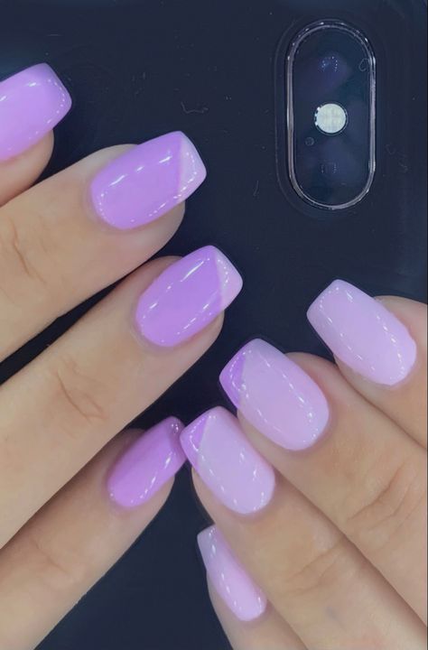 Acrylic Nails For 11 Yrs Old, Pink And Yellow Nails, Pink Purple Nails, Nails Violet, Nails Subtle, Arizona Nails, Nails Kids, Kids Nail Designs, Violet Nails