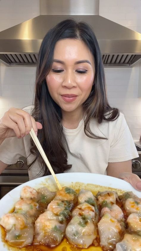 My Nguyen | Save this copycat recipe for Steamed Shrimp Rice Rolls using rice paper as a shortcut! It’s one of my favorite Dim Sum dishes to order, but… | Instagram Using Rice Paper, Shrimp Rice, Rice Rolls, Steamed Shrimp, Cup Of Water, Chili Oil, Oyster Sauce, Copycat Recipe, The Sauce