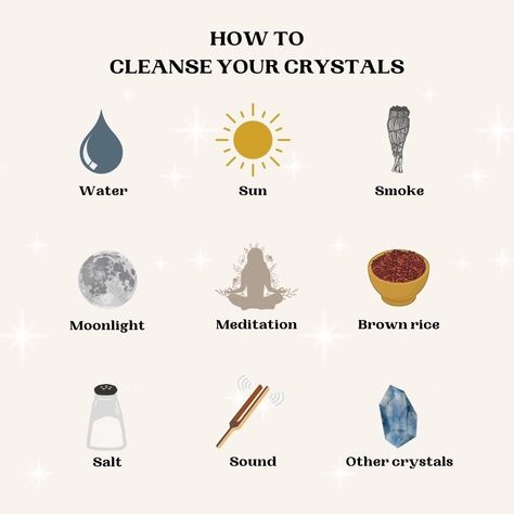 Did you know you need to cleanse your crystals? 💎⁠ ⁠ After some time, crystals can absorb the negative energies you are trying to release!⁠ ⁠ Use these easy methods to cleanse, recharge & reinvigorate your stones’ benefits. ✨⁠ ⁠ #balance #spirituality #mentalhealth #mindset #positivethoughts #mindfulliving #healthyliving #loveyourself #selflove #spiritual #higherself #innerpeace #consciousness #selfcare #wellbeing Recharge Crystals, Healing Spells, Cleansing Crystals, Energy Cleanse, Crystal Healing Stones, Spiritual Jewelry, Mindful Living, Energy Crystals, Negative Energy