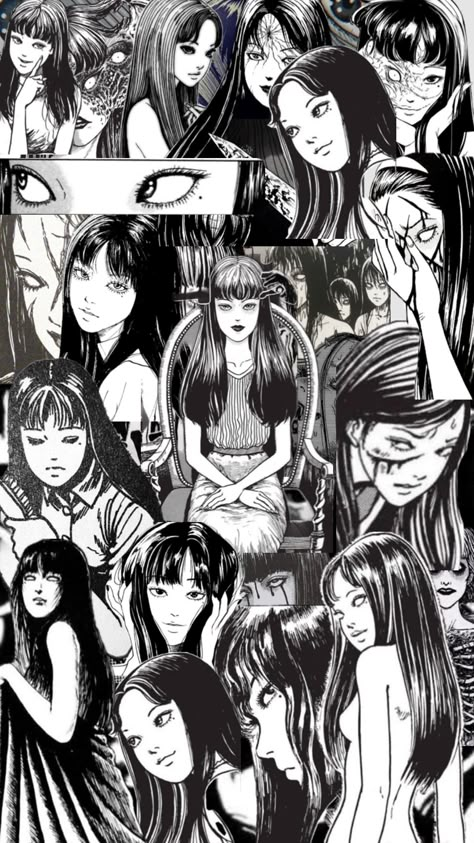 Tomie Horror, Japanese Horror, Screen Savers Wallpapers, Junji Ito, Name Wallpaper, Art Diary, Cool Wallpapers Art, Old Anime, Anime Scenery Wallpaper