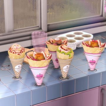 Sims 4 Edible Cake, Sims 4 Ice Cream Shop Cc, Sims 4 Dessert Cc, The Sims 4 Cc Edible Food, Sims 4 Ice Cream Pose, Edible Food Sims 4, Sims 4 Pastry Cc, Sims 4 Food Cc Edible Patreon, Sims4 Appliances