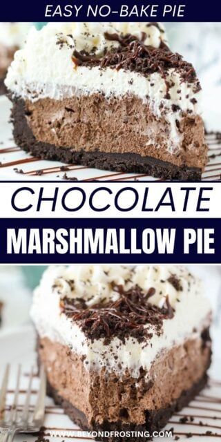 Chocolate Marshmallow Pie, Marshmallow Mousse, Marshmallow Pie, Pies Chocolate, Baking Recipes Pie, Best Chocolate Desserts, Hot Fudge Sauce, Chocolate Marshmallow, Oreo Crust