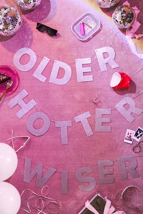 Party Decorations, Essentials + Supplies | Urban Outfitters Older Wiser Hotter, 18th Photoshoot, Bratz Party, Y2k Birthday Party, Y2k Birthday, 18th Party Ideas, Backdrop For Photos, Sweet Sixteen Birthday Party Ideas, Paper Construction