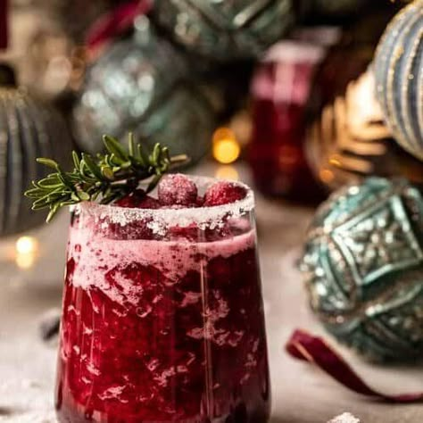 Frosted Mistletoe Margarita Punch - Half Baked Harvest Mistletoe Margarita, Margarita Punch, Tieghan Gerard, Festive Holiday Cocktails, Cranberry Margarita, Half Baked Harvest Recipes, Orange Liquor, Best Tequila, Frozen Cranberries