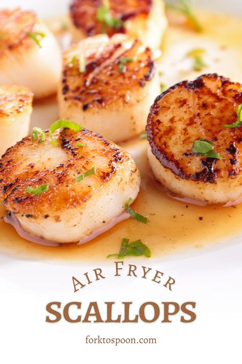 Ninja Instant Pot Air Fryer Recipes, Seafood In Air Fryer, Scallops Instant Pot, Air Fryer Frozen Scallops Recipe, Scallops Recipe Air Fryer, Scallop Air Fryer Recipes, Air Fryer Scallops Frozen, Keto Scallops Recipes, Air Fryer Sea Scallops