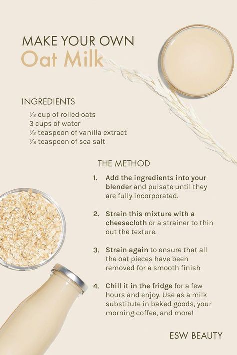 #MilkAlternativesExplored Lactose Free Milk Recipes, Oat Milk Smoothie, Homemade Nut Milk, Oat Milk Recipe, How To Make Oats, Make Clean, Lactose Free Milk, Clean And Delicious, Dairy Free Milk