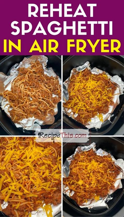 How To Reheat Spaghetti In Air Fryer Reheat Food In Air Fryer, Spaghetti Air Fryer, How To Reheat Pasta, Reheating Lasagna, Air Fryer Spaghetti, Reheat Pasta, Fried Pasta, Air Fryer Recipes Dessert, Air Fryer Recipe