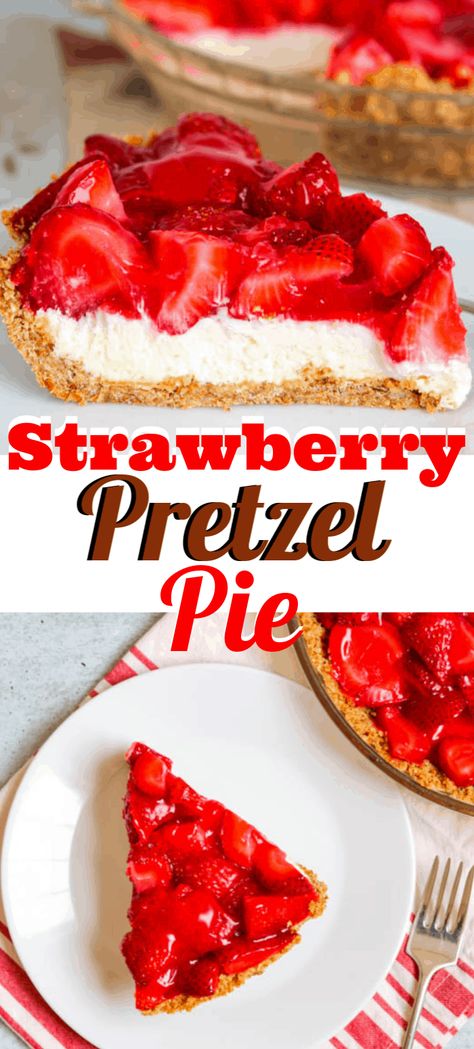 Strawberry Gelatin, Pretzel Pie, Pretzel Desserts, Cheesecake Layer, Crumble Pie, Strawberry Pretzel Salad, Pretzel Crust, Pretzel Salad, Strawberry Pretzel