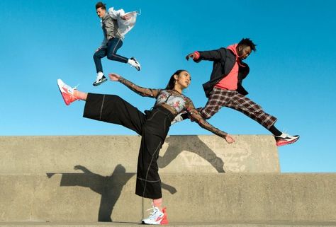 #Nike #Dancers #Dance #AirMax270Sneaker Nike Dance, Jumping Pictures, Skin Care Center, Nike Ad, Sporty Shoes, Air Max Day, Nike Air Max 270 React, Break The Rules, Air Max 270 React