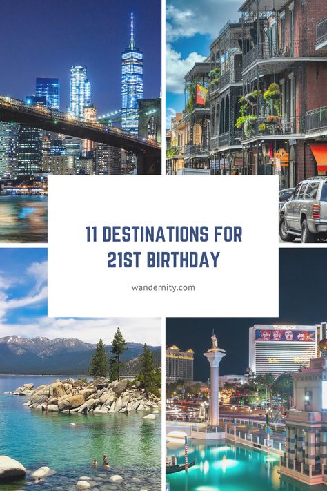 Don't know where to celebrate your 21st birthday? Here are some amazing destinations in the USA where you can have the best celebrations! What To Do For 21st Birthday Ideas, 21 Birthday Vacation Ideas, 21st Birthday Places To Go, 21st Birthday Destinations, 21st Birthday Travel Ideas, Places To Go For 21st Birthday Trip, 22nd Birthday Trip Ideas, 21 Birthday Trip Ideas, 21st Birthday Vacation Ideas