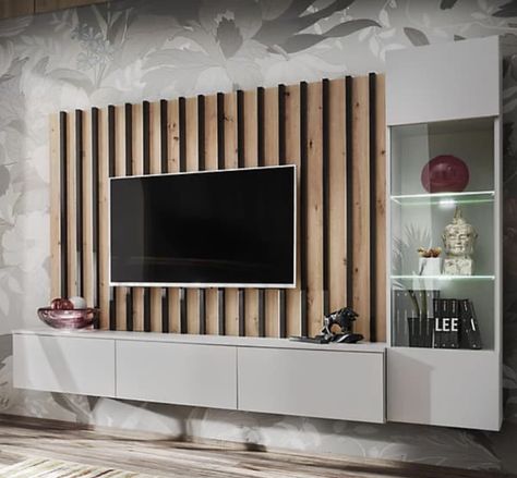 Tv Kastenwanden, Light Gray Cabinets, Entertainment Wall, Living Room Design Inspiration, Media Unit, Tv Wall Unit, Grey Cabinets, Home Entertainment, Unique Home