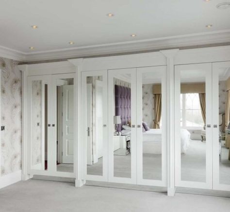 Folding Closet Doors, Sliding Mirror Closet Doors, French Closet Doors, Closet Mirror, Bedroom Closet Doors, Closet Door Makeover, Mirror Closet Doors, Wall Closet, Build A Closet