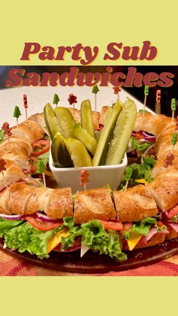 Hoagies For A Crowd, Super Bowl Sandwich Ideas, Ham Sandwiches For A Crowd, How To Display Sandwiches At A Party, Sandwhich Platters Party, Sandwhich Trays Diy, Party Sub Sandwiches Ideas, Deli Sandwich Bar, Mini Subs Party Appetizers