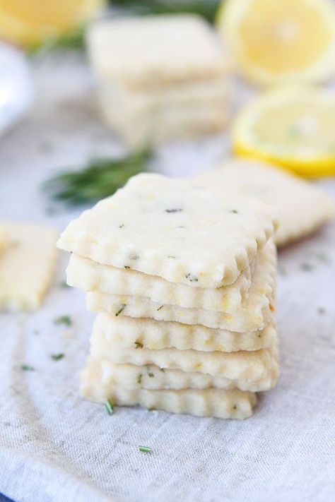 Lemon Rosemary Shortbread Rosemary Shortbread Cookies, Rosemary Shortbread, Lemon Cookies Recipes, Shortbread Recipe, Buttery Shortbread Cookies, Buttery Shortbread, Shortbread Cookie Recipe, Lemon Rosemary, Shortbread Recipes