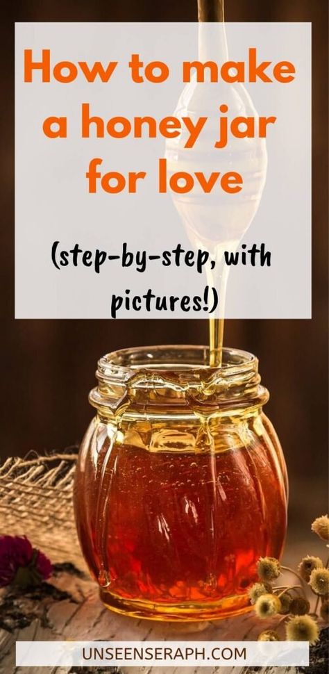 How To Make A Honey Jar For Love (With Pictures) — Unseen Seraph Hoodoo Love, Honey Jar Spell, Karma Spell, Witchy Items, Real Love Spells, Hoodoo Spells, Honey Jars, Easy Love Spells, Jar Spells