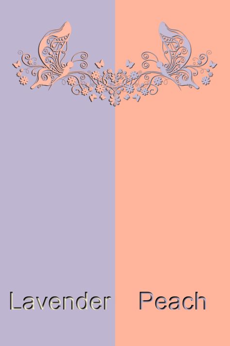 Lavender & Peach Peach Lavender Aesthetic, Combination With Lavender Color, Peach And Lavender Bedroom, Lavender Peach Color Palette, Peach Contrast Colour Dress, Lavender And Peach Wedding Decor, Peach Color Combinations Outfit, Peach Color Combination Dress, Lavender Colour Combination