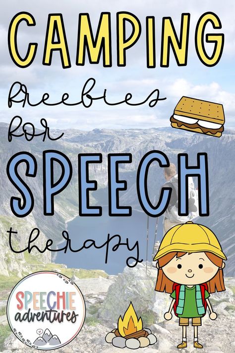 Free digital and printable camping themed activities and resources for speech and language therapy! Camping Theme Speech Therapy, Camping Speech Therapy, Camping Speech Therapy Activities, Summer Speech Therapy Themes, Camping Language Activities Preschool, Pete The Cat Goes Camping Activities, Summer Speech Therapy Activities, Free Speech Therapy Printables, Pete The Cat Goes Camping