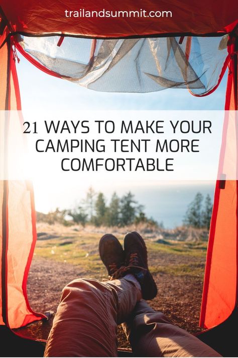 Who says tent camping can’t be comfortable? While I love backpacking, mountaineering, and ultralight climbing trips into the mountains, some of my favorite camping trips have been glamping adventures at frontcountry campgrounds. Here are 21 ways to make your camping tent more comfortable. #camping #tentcamping #tent Tents Camping Glamping, Camping Must Haves, Comfortable Camping, Camping Inspiration, Camping Set Up, Camping Aesthetic, Festival Camping, Family Camping Trip, Camping Glamping