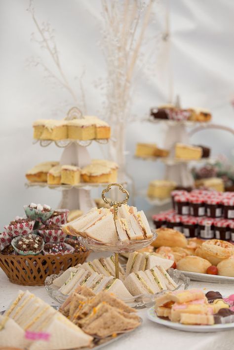 Wedding Afternoon Tea Table, Tea Time Wedding Reception, Wedding Afternoon Tea Ideas, Afternoon Tea Buffet Table, Homemade Afternoon Tea, High Tea Wedding Reception, Tea At Wedding, Tea Party Wedding Reception, Afternoon Tea Wedding Reception