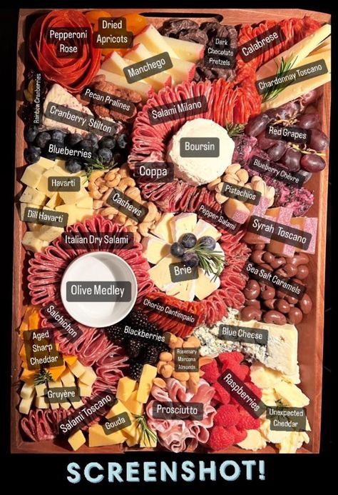 Simple Large Charcuterie Board, Charcuterie Board Anatomy, Charcuterie Fillers, Charcuterie Board Ideas Dips, Charcuterie Board With Labels, Dipped Fruit Arrangements, Meat Cheese Cracker Charcuterie Board, Charcuterie For Men, Small Wedding Charcuterie Board