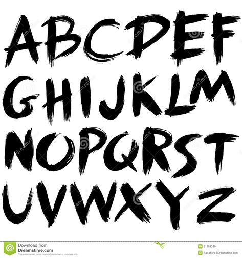 Hand Drawn Font - Download From Over 56 Million High Quality Stock Photos, Images, Vectors. Sign up for FREE today. Image: 31189346 Hand Drawn Type Poster, Stranger Things Alphabet, Hand Drawn Font, Doodle Art Letters, Paint Font, Vector Brush, Alfabet Letters, Typography Alphabet, Hand Drawn Fonts