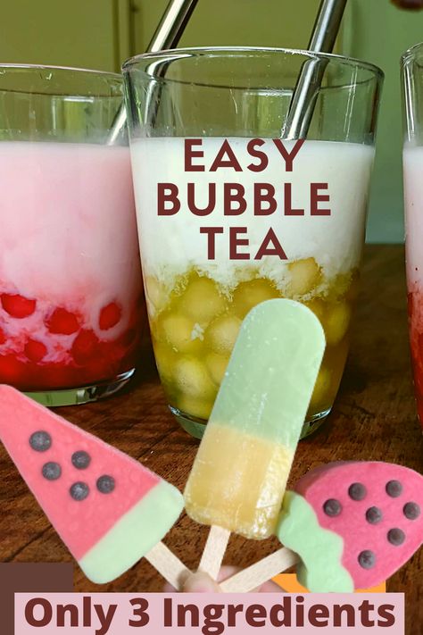 Boba Tea Recipe Videos, How To Make Boba Pearls, Homemade Boba Pearls, Boba Bubbles, Homemade Boba, How To Make Boba, Trendy Recipes, Boba Tea Recipe, Boba Recipe