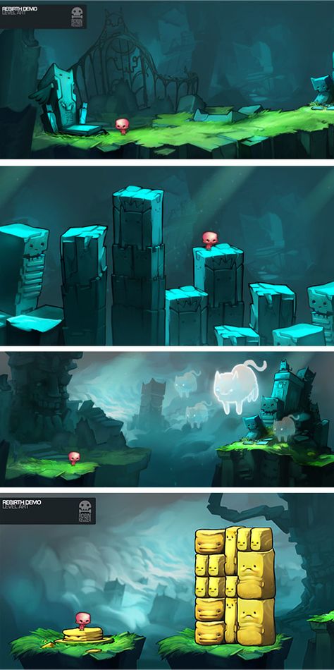 http://robinkeijzer.deviantart.com/ 2d Level Design, Video Game Level Design, Platform Game Design, 2d Background, 2d Platformer, 2d Platformer Background, Platformer Game Background, Platformer Level Design, 2d Platform Game Level Design