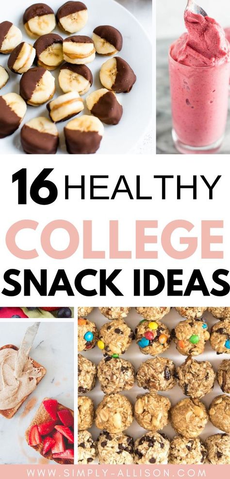 Well I wish I had these healthy college snack ideas when I was living in my dorm. These are the best snack ideas to buy that it’s really cheap. It’s easy and perfect for on the go. Number five is definitely my favorite packaged healthy college snack.#collegemeals #collegesnacks #dormfood College Snack Ideas, Healthy Dorm Food, Healthy College Snacks, College Snacks, Study Snacks, Dorm Food, Healthy College, Healthy Foods To Make, Snacks List