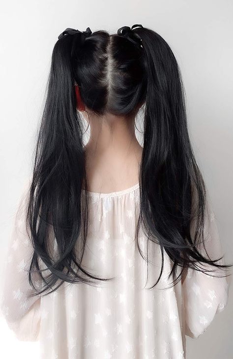 Long Ponytail Hairstyles, Two Ponytail Hairstyles, High Pigtails, Cute Pony, Tail Hairstyle, Two Ponytails, Pony Hairstyles, Pig Tails, Long Hair Ponytail