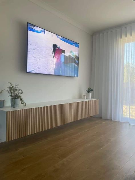 Besta Floating Tv Unit, Ikea Floating Cabinet, Ikea Besta Tv Unit, Living Room Built In Units, Sunken Room, Ikea Tv Console, Besta Hacks, Ikea Besta Tv, Spain Apartment