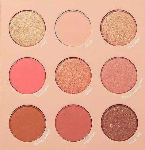 Colourpop Palette Looks, Coral Eyeshadow Looks, Coral Palette, Coral Eyeshadow, Coral Makeup, Colourpop Makeup, Warm Palette, Lock Screens, Eyeshadow Pallets