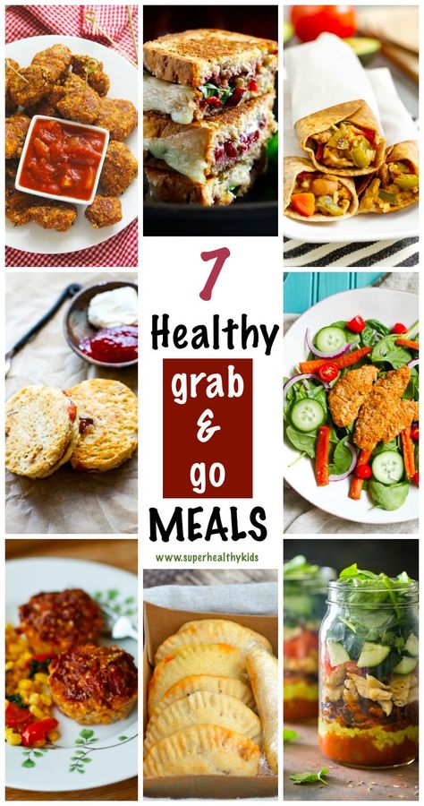 7 Healthy Grab and Go meals for Busy weeknights. Easy to make, tasty, portable, and of course HEALTHY! not really... Grab And Go Healthy Meals, Grab And Go Supper Ideas, Grab And Go Meals Dinners, Quick Grab And Go Dinner Ideas, Healthy Handheld Meals, Grab And Go Dinner Ideas, Easy Grab And Go Meals, Grab And Go Dinner, Grab And Go Meals