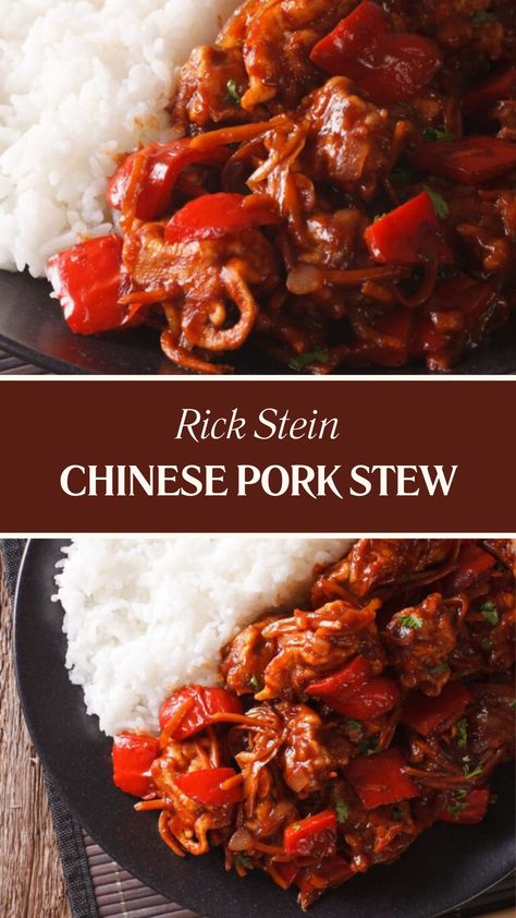 Rick Stein Chinese Pork Stew Chinese Pork Stew Recipes, Asian Pork Stew Recipes, Asian Pork Stew, Asian Pork Dishes, Diced Pork Recipes Easy, Stew Pork Recipes, Pulled Pork Stew, Diced Pork Recipes, Pork Stew Meat Recipes