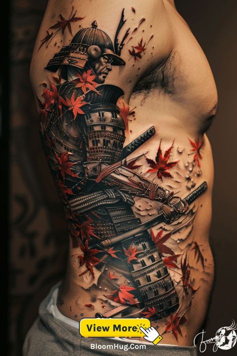 Japanese Samurai Tattoo For Men Samurai Jack Tattoo, Samurai Tattoos, Samurai Tattoo, Japanese Samurai, Traditional Japanese, Cherry Blossoms, Japanese Style, Japanese Traditional, Japanese Art