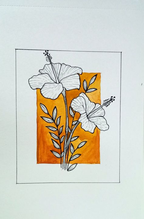 Floral Marker Art, Flower Marker Drawing, Small Sketchbook Ideas, Realistic Flower Drawing, Pen Art Work, Easy Mandala Drawing, Watercolor Paintings Nature, Zen Doodle Art, Diy Watercolor Painting