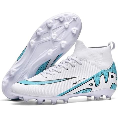 Amazon.com | HESBITEUL Soccer Cleats Mens Women Football Cleats for Big Boy AG FG Outdoor Indoor High Ankle TF Tutf l Boots Training Sneaker | Soccer Womens Soccer Cleats, Women Football, Soccer Boots, Training Sneakers, Nike Soccer, Football Cleats, Womens Football, Boys Boots, Sneaker Shoes