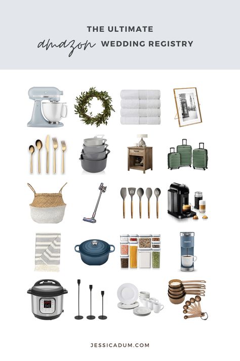 The Ultimate Wedding Registry Guide | Jessica Dum Wedding Coordination Must Haves For Wedding Registry, Home Registry List, Non Kitchen Wedding Registry Items, Bridal Shower Registry List, Must Have Registry Items Wedding, Wedding Registry Must Haves Amazon, Amazon Wedding Must Haves, Home Must Haves Amazon, What To Put On A Wedding Registry