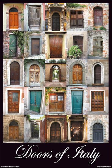 Ciao Bella! Unique Front Doors, Italian Doors, Old Wooden Doors, Italy Poster, Building Front, Italy Print, Doors And Windows, Old Door, Old Doors