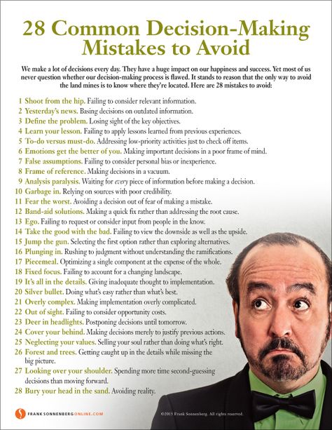 28 Common Decision-Making Mistakes to Avoid Decision Making Activities, Making A Decision, Decision Making Process, Leadership Management, Making Decisions, Decision Making Skills, Life Management, Educational Leadership, Character Education