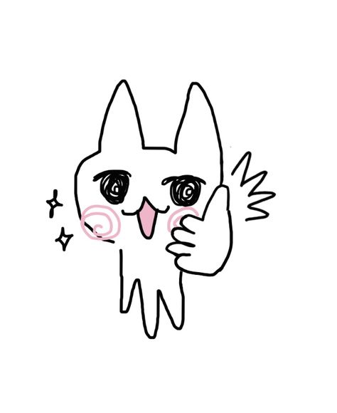 a poorly drawn cat giving a thumbs up Cat Reaction Images, Reaction Images Drawing, Silly Stickers, Cat Reaction, Goofy Drawing, Cat Hacks, Reaction Images, Silly Images, Cat Owner