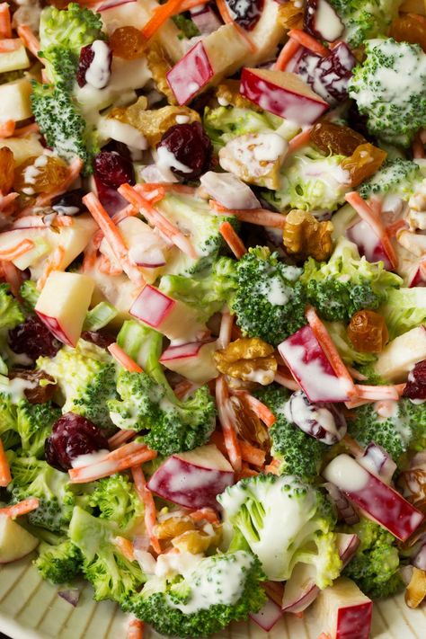 Broccoli Apple Salad - Cooking Classy Broccoli Apple Salad, Easter Salad Recipes, Apple Broccoli Salad, Best Broccoli Salad Recipe, Healthy Broccoli Salad, Broccoli Cauliflower Salad, Apple Salad Recipes, Raw Broccoli, Broccoli Salad Recipe