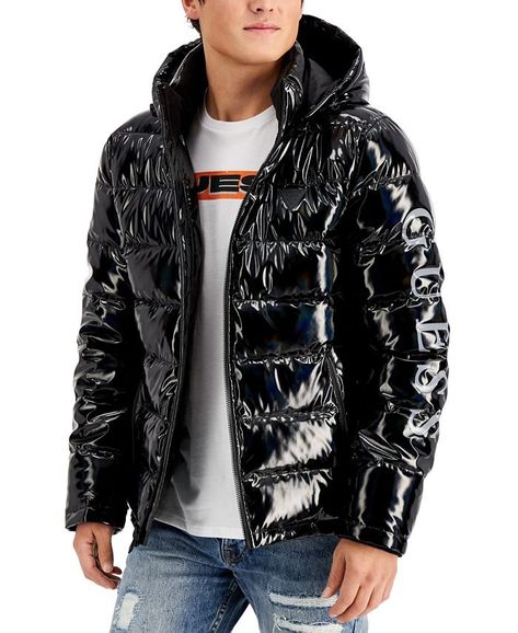 Discover great products at the best prices at Dealmoon. Men's Holographic Hooded Puffer Jacket. Price:$89.99 Boys Puffer Jacket, Drippy Outfit, Puffer Jacket Men, Lycra Men, Shiny Jacket, Mens Puffer Jacket, Futuristic Interior, Logo Name, Hooded Puffer Jacket