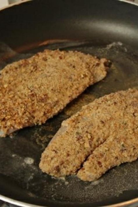 PECAN CRUSTED FISH (sallye) Pecan Crusted Flounder, Pecan Crusted Snapper, Pecan Crusted Walleye, Pecan Crusted Fish, Pecan Crusted Tilapia, Crusted Fish, Grilled Sweet Potatoes, Recipes Seafood, Spinach Salad