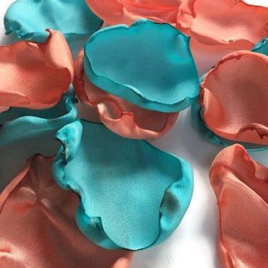 Turquoise and peach handmade rose petals https://www.etsy.com/listing/238247619/turquoise-and-peach-flower-petals-rose #wedding #engaged #couples #etsy #etsymntt Rose Petals Table Decor, Flower Girl Petals, Passion Flowers, Eclectic Gifts, Peach Aesthetic, Bridal Shower Decor, Teal Wedding, Baby Shower Decor, Peach Flowers