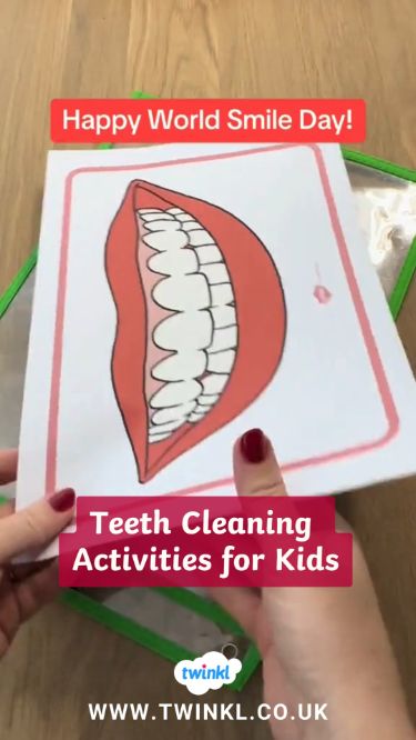 Teeth Cleaning Activities for Kids | Twinkl Teaching Resources World Oral Health Day Activities, Tooth Cleaning Activity, Tooth Brushing Activities For Preschool, Oral Hygiene Activities For Preschoolers, Dental Heath Craft Preschool, Dental Day Preschool, Teeth Cleaning Activity For Preschool, Tooth Health Kids Activities, Cleaning Teeth Activities Eyfs